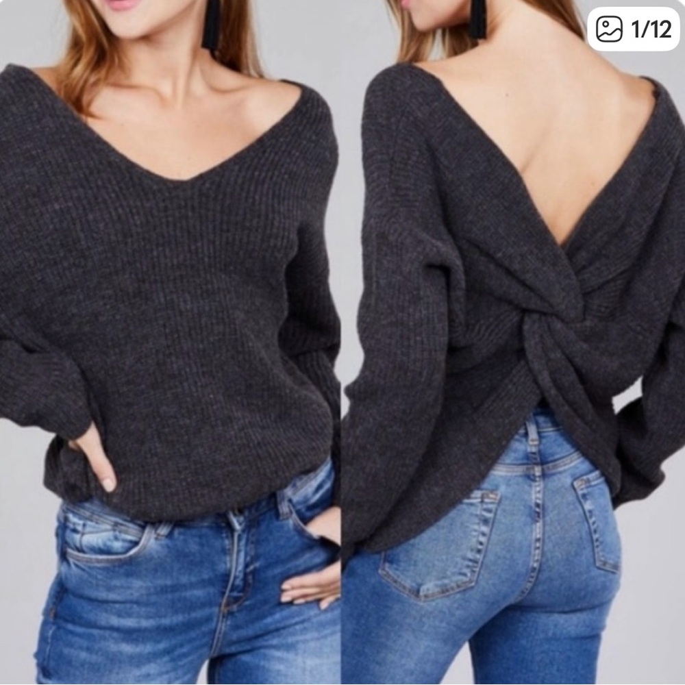 Active USA Mustard V-Neck Sweater